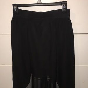 Black high low skirt